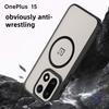 For Oneplus 15 Case Magsafe Frosted Semi-transparent Baby Skin Touch Raised Camera Lens Lips Guard Hybrid Soft Cover