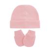 Autumn and Winter Newborn Baby Hat Anti-scratch Gloves Set Solid Color Hood Baby Hat Baby Supplies
