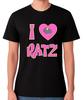 I Love Ratz T-Shirt Cute Mouse Heart Graphic Rat Rodent Lover Unisex Tee