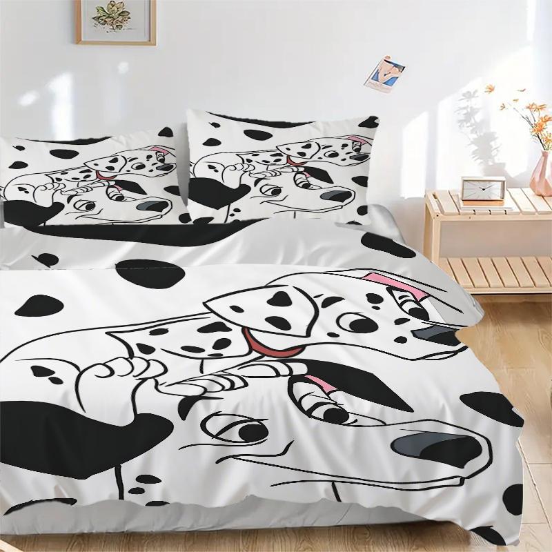 3Pcs Dalmatian Dogs Art Bedding Sets For All Sizes New 3D Printed Bed Cover Comforter Duvet Cover Pillowcase Bedroom Decoration