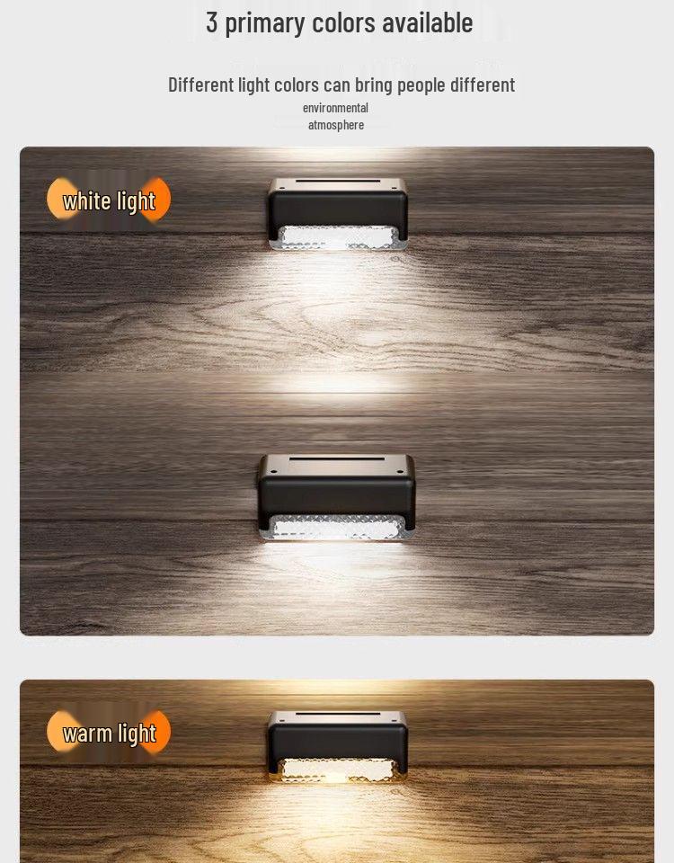 Waterproof Solar Outdoor Garden Fence, Courtyard, and Stair Step Lights