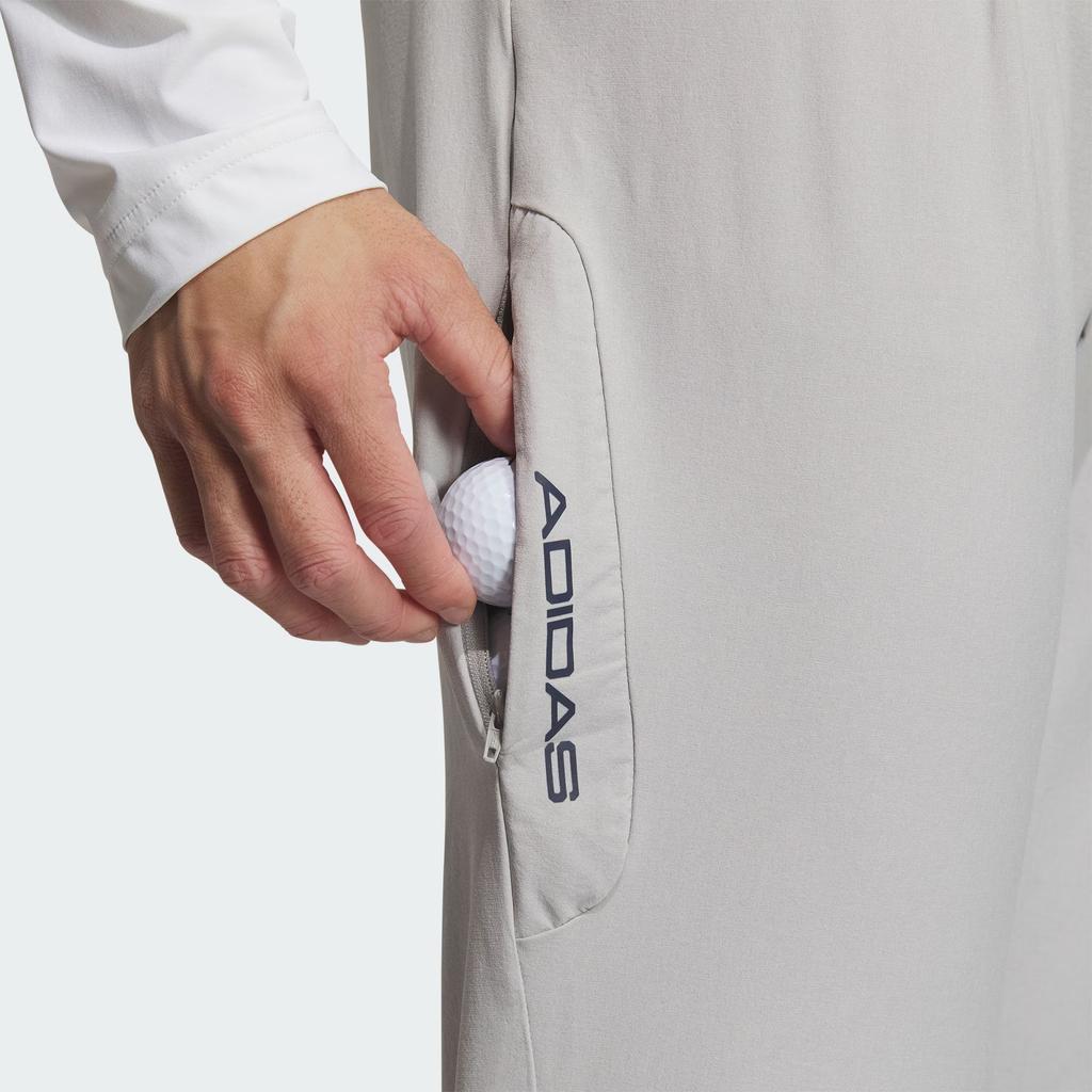 Adidas Aeroready 4-Way Stretch 9/10 Wide Letter Logo Print Golf Knitted Sports Pants Men Pants Light-Gray IN9021