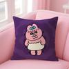 OOpanchu UsagiI Cartoon Cushion Cover Natural Linen Pillow Case DoubleSided Print Decorative Sofa Pillowcase Home Decor Gift