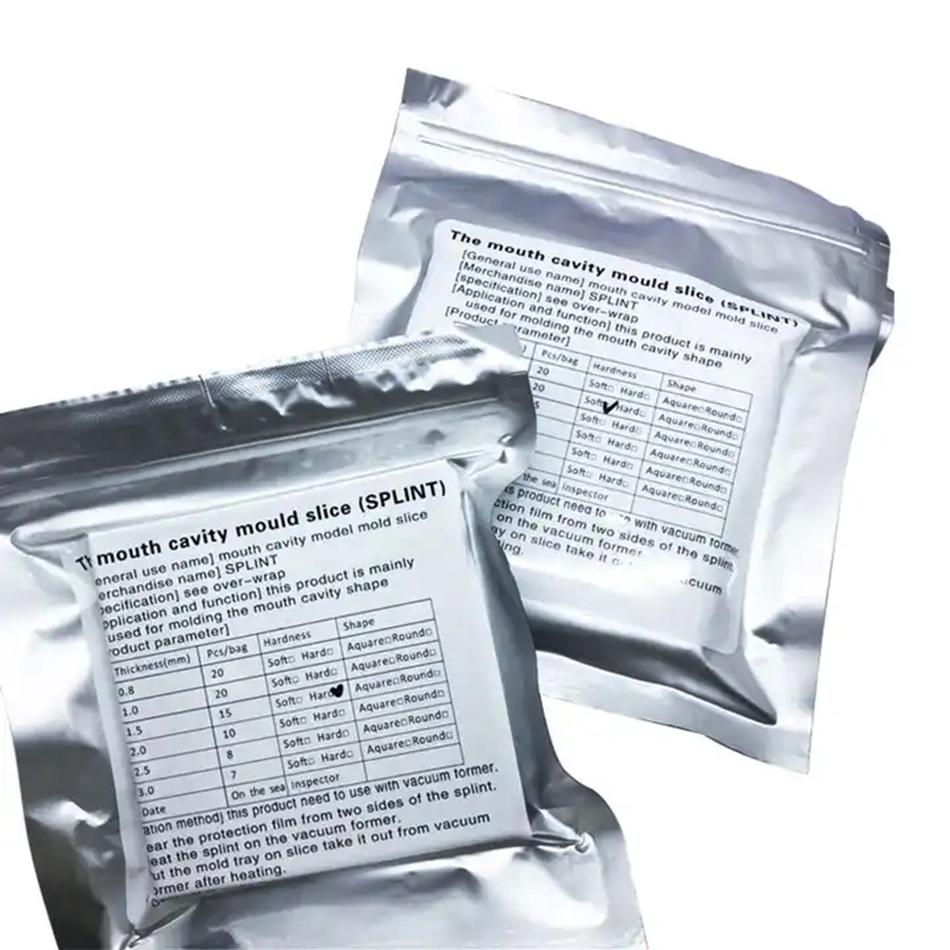 1 balení Zubní fólie Vakuově tvarovací list Čtvercový Ortodontická dlaha Retenční aparát Zubní laboratoř Termoformovací materiál