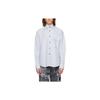 Solid Color Pointed Collar Button Long Sleeve Shirt Men Shirts Frost-Blue 801511701-V0041