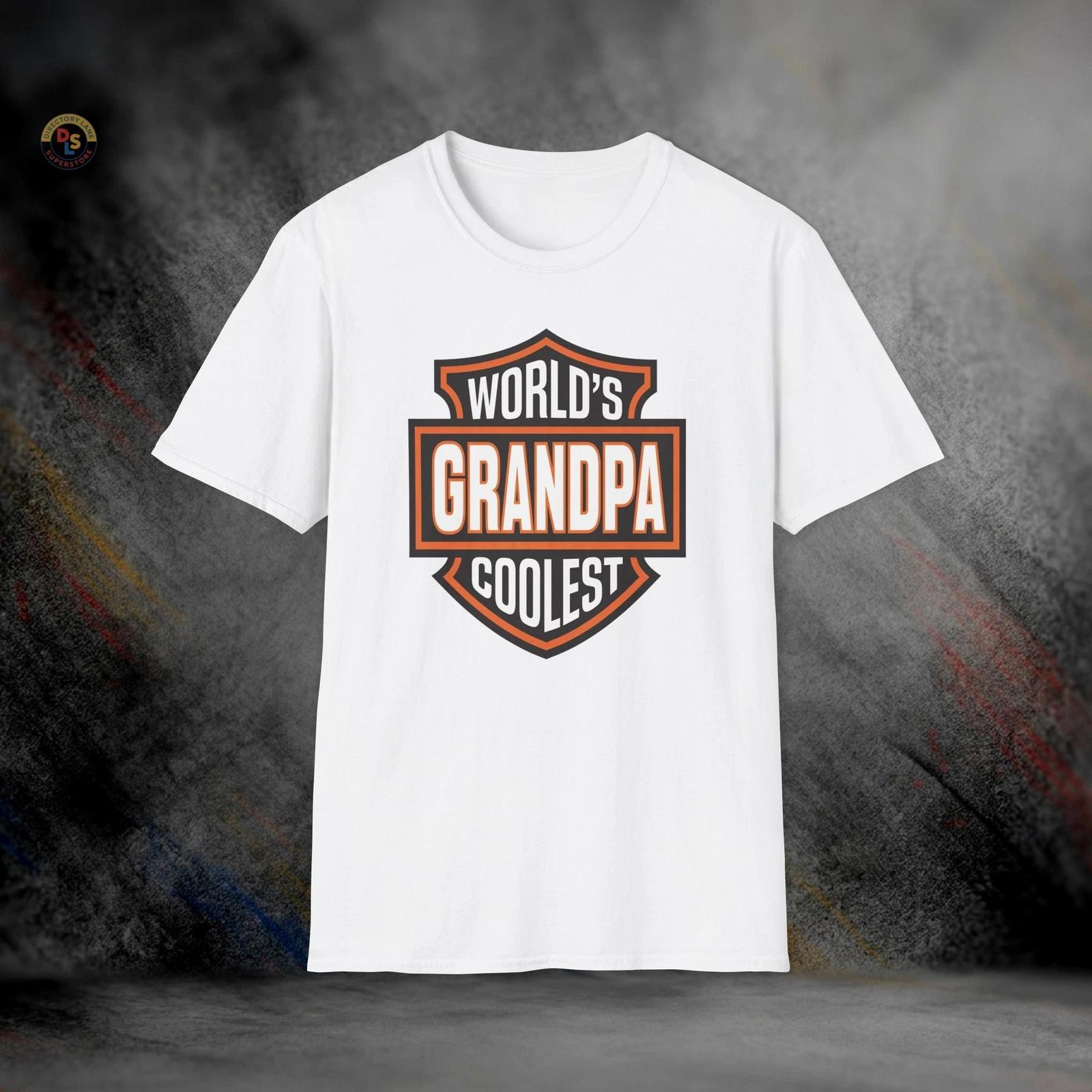 World’s Coolest Grandpa Harley T-Shirt | Softstyle Tee XXL