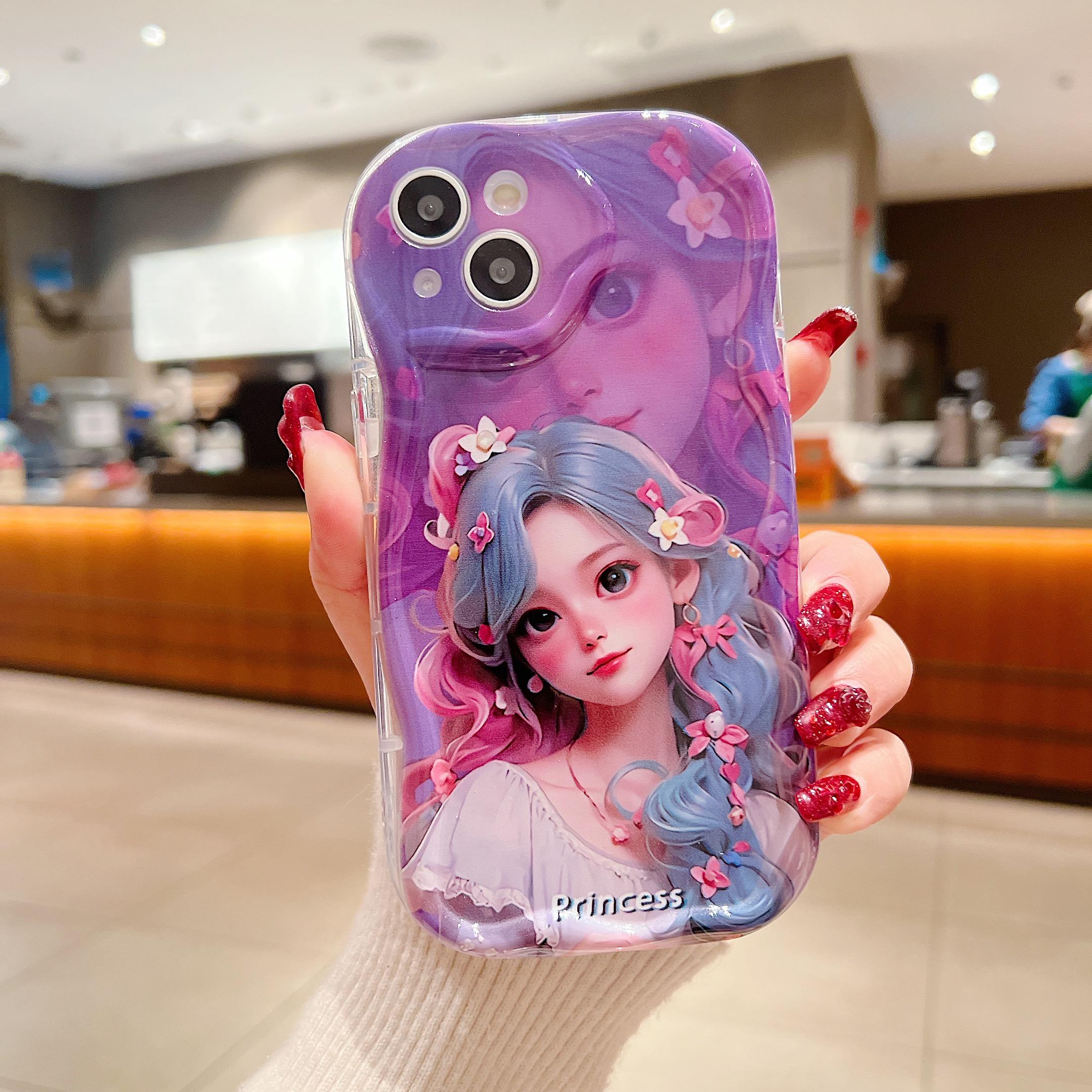 

Милый силиконовый чехол для Xiaomi Mi 11 Lite 13T 14T Pro Poco X3 X5 Pro Redmi 12C 10C Redmi Note 12 13 Pro Funda Princess Girl Cover Мягкий ТПУ бампер для телефона Xiaomi Poco M3