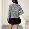 New Autumn and Winter Round-neck Knitted Sweater for Women with Bow Decoration Pullover Sweater
