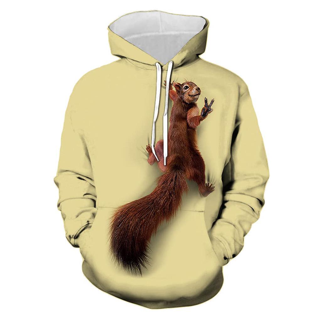 Sweats à capuche animaux drôles Graphique écureuil Imprimé 3D Homme Femme Mode Streetwear Pulls à capuche Sweat-shirts à capuche Vêtements pour enfants
