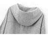 ZA Women's Spring 2025 Wool Blend Hooded Jacket & Straight Leg Pants Set
