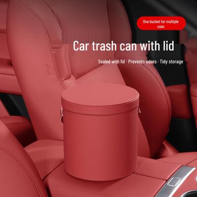 Multifunctional Handheld Car Trash Can with Lid