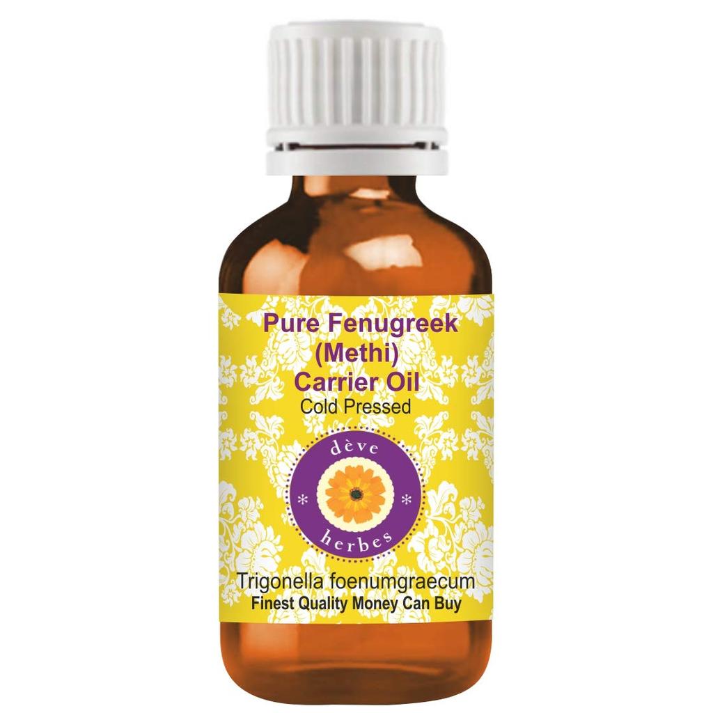 Deve Herbes Pure Fenugreek (Methi) Carrier Oil (Trigonella Foenumgraecum) 100% Natural Therapeutic Grade Cold Pressed 30ml