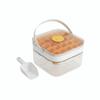 Homemade Large Capacity Ice Cube Mold Reusable Space-Saving Ice Maker Double Layer With Ice Scoop Ice Storage Box Small Freezers