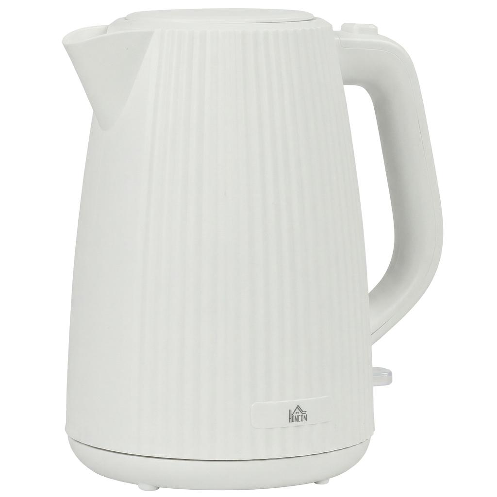 Electric Kettle 1.7L 2200W with Removable Anti-Scale Filter Automatic Shut-off 360 degrees Swivel Base Cream