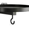 Bird Waterer for Yard Wall Mounted Bath, Outdoor Bath Tray with Feeder Hook, Metal Durable Garden Fence Not Included Hanging