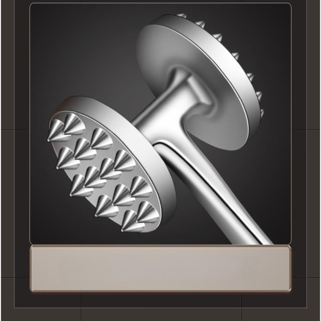 Legierung Fleischklopfer Hammer, Doppelseitiger Küchenfleischklopfer, Steakklopfer mit rutschfestem Griff, Robuster Fleischklopfer