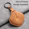 Leather Car Key Case Cover Shell for SGMW Wuling BINGO Airev 2025 for Baojun Kiwi EV Remote Car Key Keychian Accessories