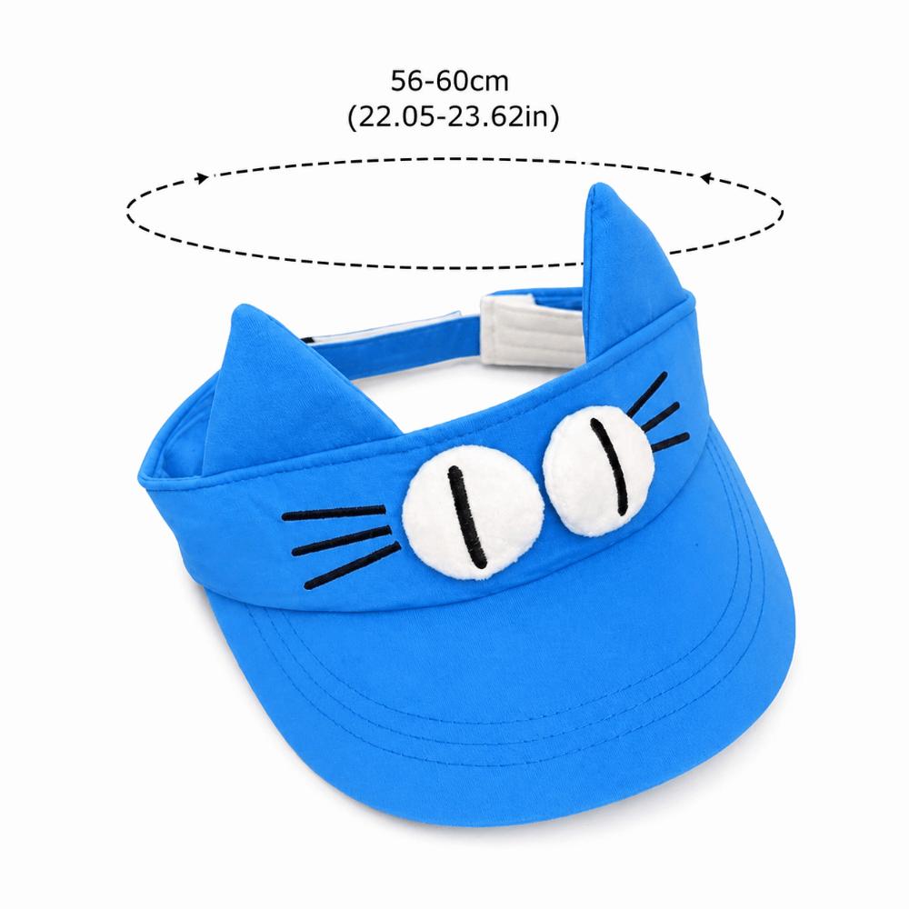 Big Eyes Cat Cat Ears Visor Cap Quick-drying Empty Top Cap Cute Sun Visor Women Summmer
