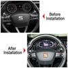 Carbon Fiber Print Steering Wheel Abs Paddle Shift For Seat Leon Cupra 4F 5F Mk3 Mk4 Ibiza 6F Arona Ateca Leon St Alhambra