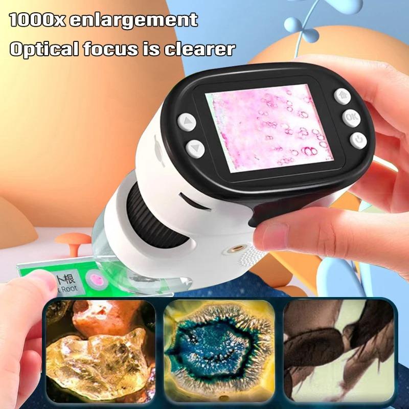 Handheld Digital Microscope Microscope for Kids-Portable 2" Digital Microscope For Kids with 2M Resolution 1080P FHD Educational Science Toys