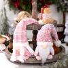Christmas Decor Plush Santa With Glitter Finish For Holiday Celebration