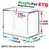 Customized Acrylic Display Box for Pokemon Eevee Trading Card Storage Case Waterproof Dustproof UV Shield N52 Magnet Gift Holder