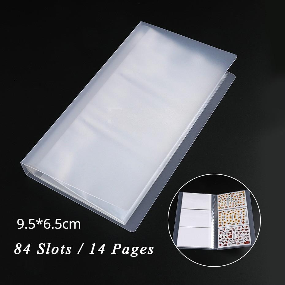 Nagelklistermärken Förvaringsbok Tom samling Bokhållare Display Visar Hylla Dekal Fotoalbum Manikyrverktyg Naglar Tillbehör