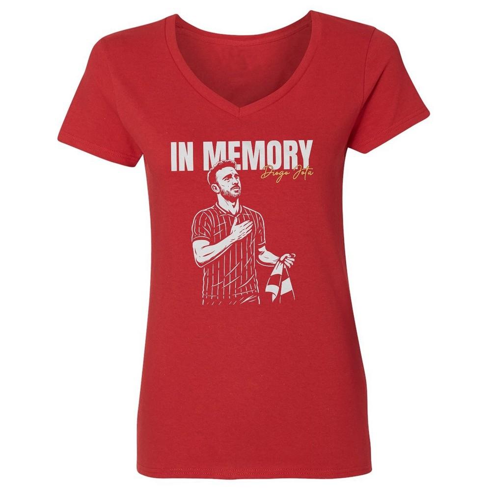 In Memory of Jota - RIP Diogo Memorial Tribute Ladies  V-Neck Tshirt Unisex T-Shirt L