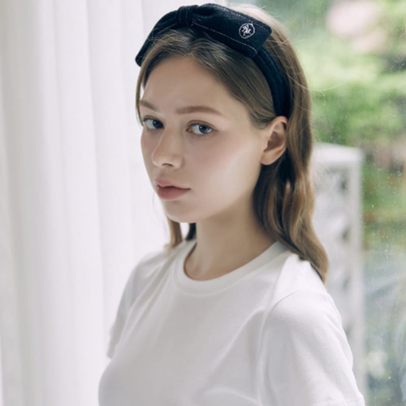 ANOETIC COCO RIBBON HAIRBAND_BLACK