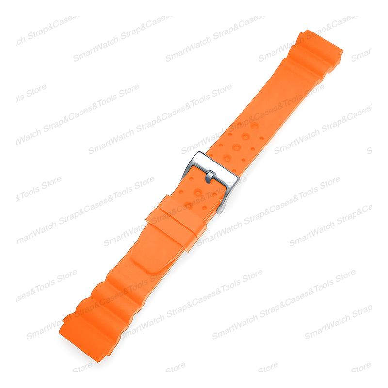 Silicone Watch Straps 18mm 20mm 22mm Waterproof Diver Rubber Watchband for Men Sport Replacement Bracelet Belt Watch Accessories