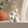 Parent-Child Minimalist Figure Statue Ornaments 4 Persons Figurine  Decoration