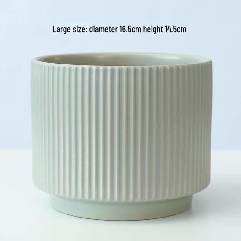 Ceramic Orchid Flower Pot - White Light Luxury, Minimalist Nordic Design for Indoor Living Room