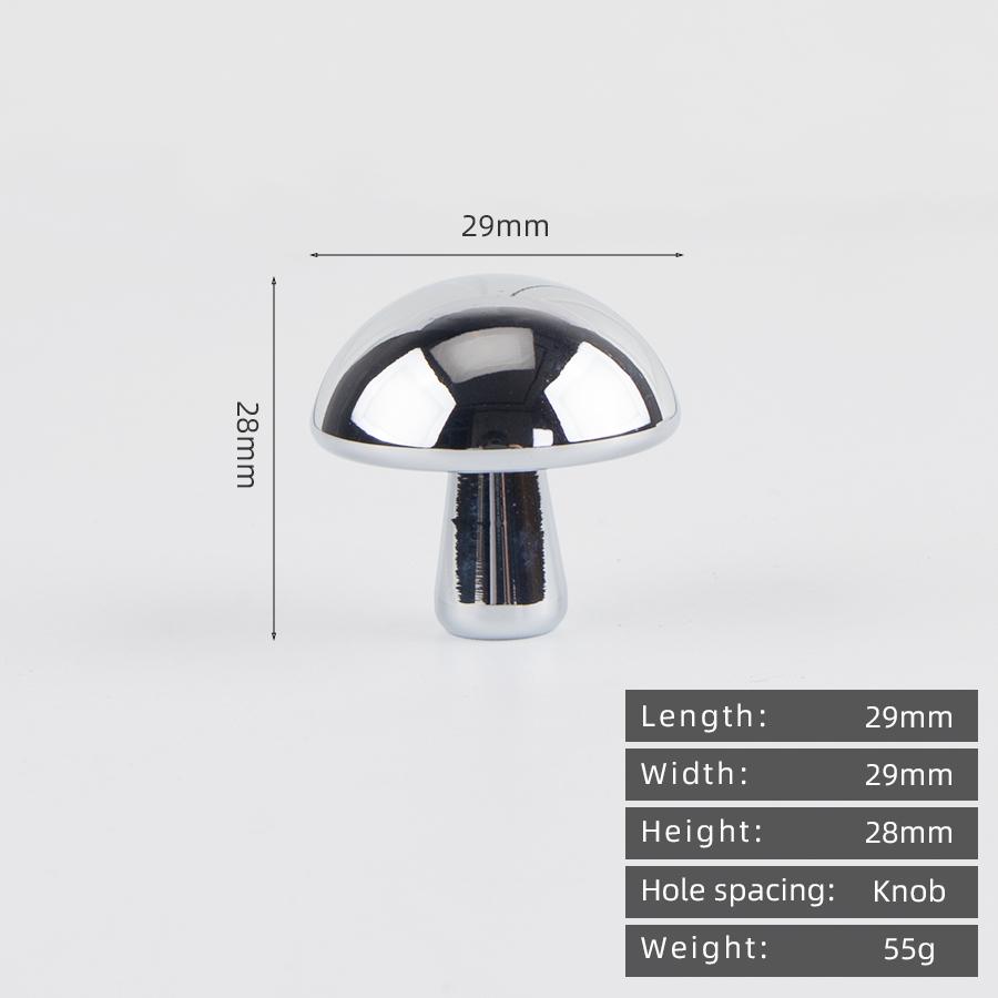 Креативная личность цельная латунь грибовидная головка золото Ручка-тяга для кухонного шкафа ящика ярко-хромированная ручка