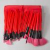 32-Piece Professional Makeup Brush Set With Case Synthetic Fibers Long Handle Face Eyes Lips Contouring