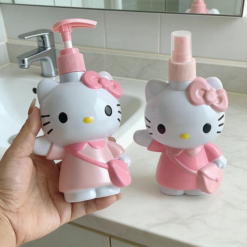 Hello Kitty Dispenser Bottle Storage Containers Cosmetics Perfume Container Bottle Travel Dispenser Bottles Portable Supplies