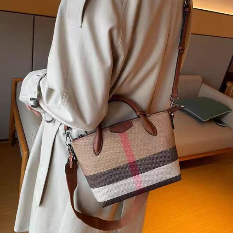 

Новая модная сумка через плечо Advanced клетчатые холщовые сумки через плечо для отдыха европейские американские ретро-трендовые сумки для поездок на работу