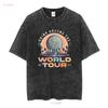Retro Epcot Drink Around The World Tour T Shirt long or short sleeves vintage Washed streetwear Breathable Comfortable
