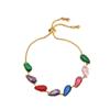 Light Luxury Geometric Water Drop Bracelet with Cubic Zirconia - Sweet, Versatile, and Elegant Jewelry for Summer