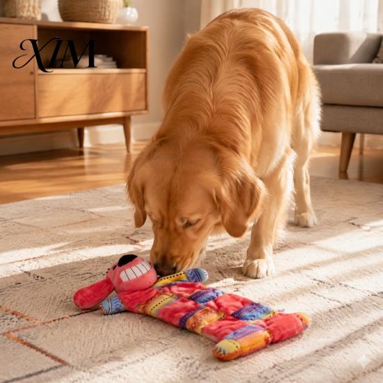 Anxiety Relief for Dogs Interactive Plush Dog Toy, Squeaky Chew Muscle Pet Chewing Toys Design, Stuffed Animal Toy Aggressive Chewers Durable