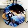 Michael Hat Umbrella Folding Umbrella, Automatic Umbrella 8-Frame for Travel, Camping Use Gift for Halloween Christmas