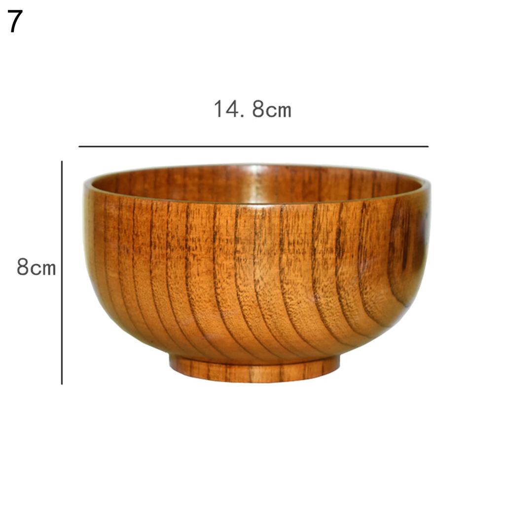 SW Wooden Noodles Rice Soup Bowl Food Storage Container Kitchen Tableware Gadget