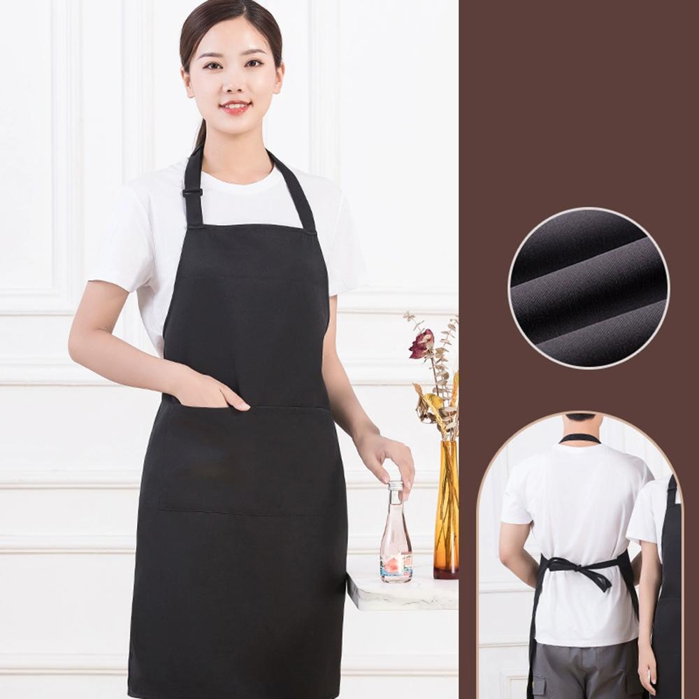 Adjustable Bib Apron with Pockets Cooking Kitchen Aprons for Women Men Chef Apron Tablier Mandil