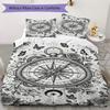 Compass Pattern Bedding uilt Set uilt Cover Pillowcase Home Decoration Birthday Gift (1 * duvet cover + 2 * pillowcase  without core)167