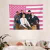 Santos Bravos Pink American Flag Tapestry, Boy Band Wall Hanging Decor For Bedroom Living Room Dorm, Perfect Gift For Fans