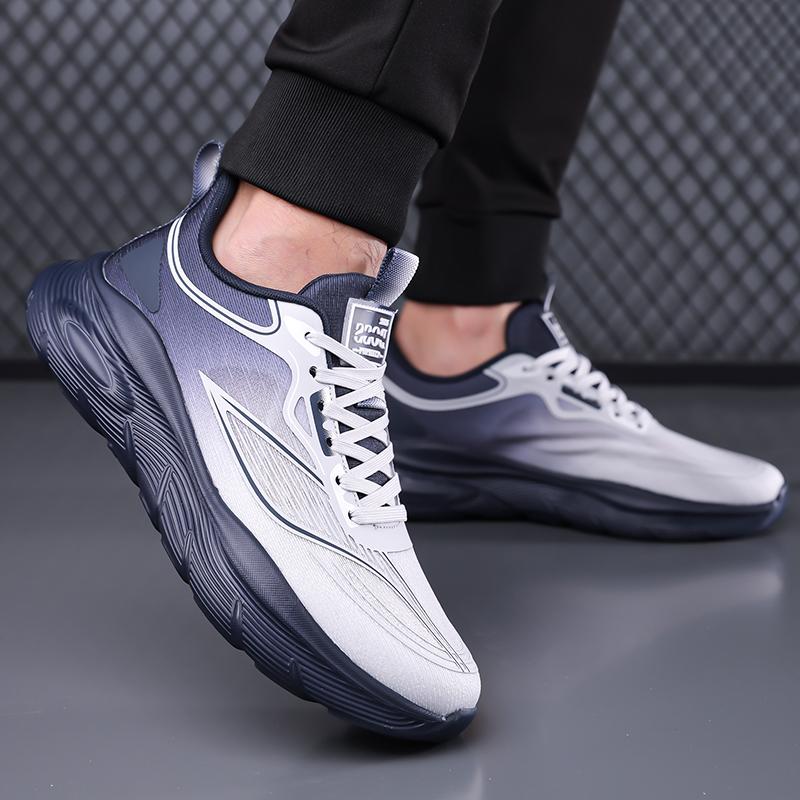 Mens Running Shoes Summer Outdoor Mesh Breathe Flat Sneakers Lightweight Wear-resistant Comfortable Casual Tennis Shoes for Man