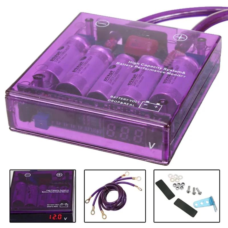 HOT!!! High Quality Universal Mega RAIZIN Volt Stabilizer / With Ground 5 Wires Digisplay and LED display Purple COLOR