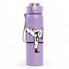 1PC Boxer Fighter Heartbeat Line Print 750ml Color Plastic Sports Water Bottle Leakproof Flip Straw Lid Suitable for Sports Office Home Use