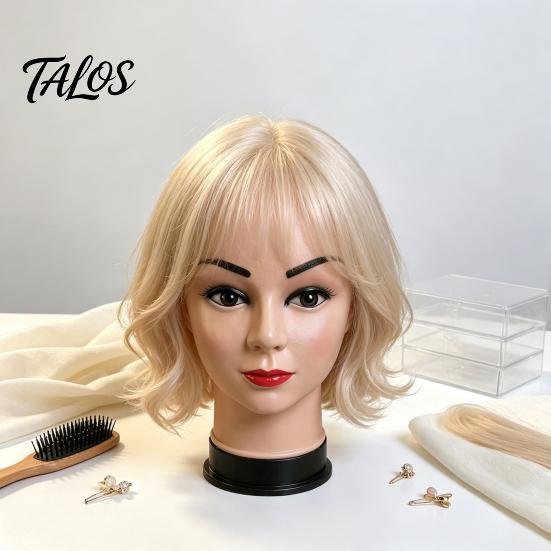 Head Model for Wig Making Realistic Female Mannequin Wigs & Hats Display, Lightweight PE Styling Hair Makeup Training And Glasses Holder Cosmetology