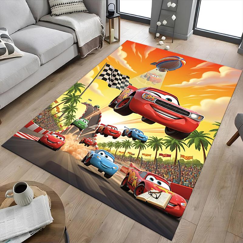 1pc Mcqueen Carpet for Playroom Bedroom Living Room Sofa Home Decor,kids Game Area Rug Non-slip Floor Mat Y72928