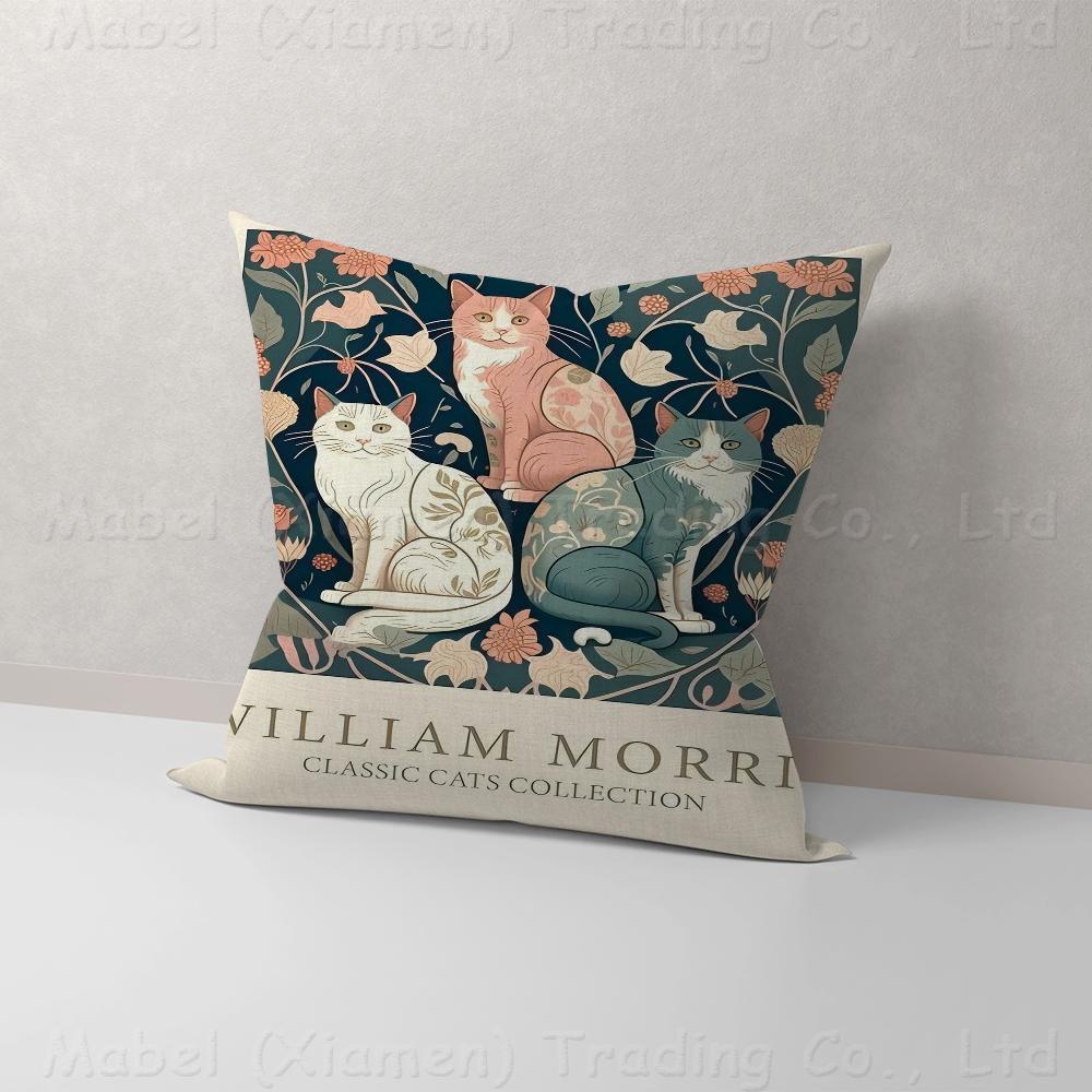 William Morris Exhibition Butterfly Moon & Stars Art Pillow Anime Pillow Sofa Bed Head Cover Cushion Cover 45x45 Cm Fashion